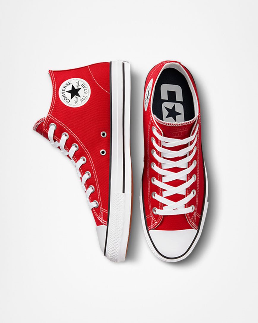 Bascheți Barbati Converse CONS Chuck Taylor All Star Pro Rosii Albi Negrii | RO AFTGD109